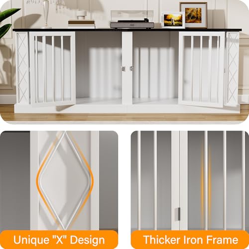 86.6" Double Dog Crate Furniture for 1 or 2 Dogs, view 7