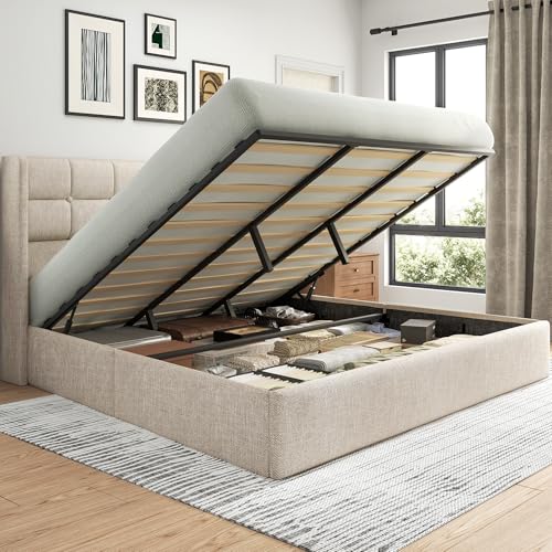 King Size Lift Up Storage Bed Frame, view 2