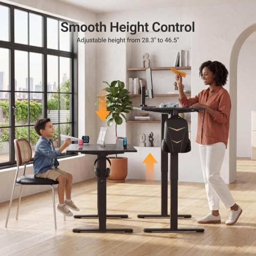 Electric Standing Desk, 32x19 Inch, Black, view 5