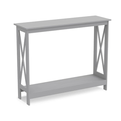 & Co. - Gray Console Table, 2-Layer Entryway Table, Console Tables for Entryway, Use As Doorway Table, Sofa Table, or Accent Furniture for Decorating Foyer, 12 x 31.5 x 39.5 Inches