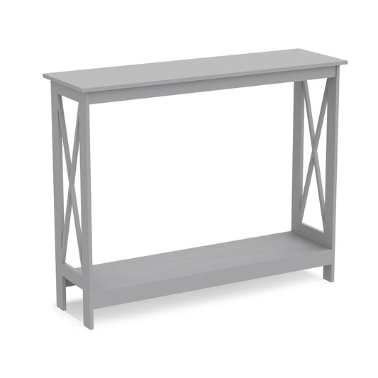 & Co. - Gray Console Table, 2-Layer Entryway Table, Console Tables for Entryway, Use As Doorway Table, Sofa Table, or Accent Furniture for Decorating Foyer, 12 x 31.5 x 39.5 Inches