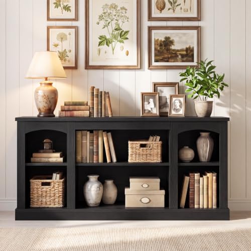 Black TV Stand, Tall TV Console with Storage for TVs up to 75", view 6
