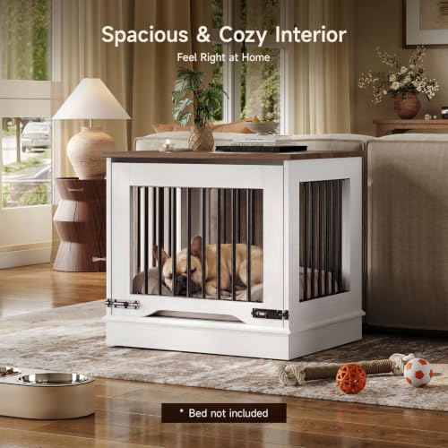 27 Inch Flip-Up Door Dog Crate Furniture for Small Dogs, view 4