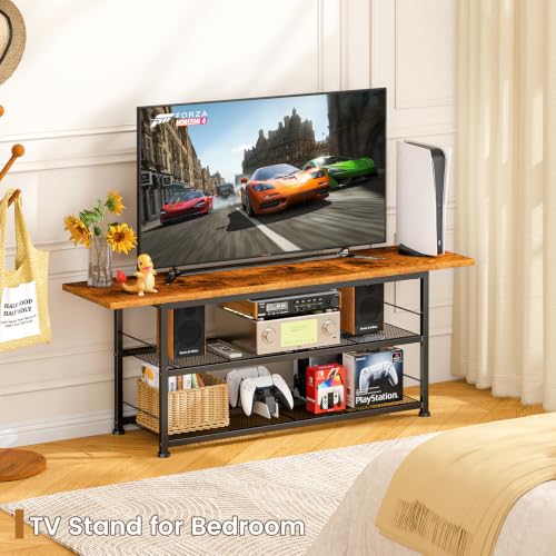 TV Stand for TVs up to 55 Inch TV, Entertainment Center with Open Shelves, view 6