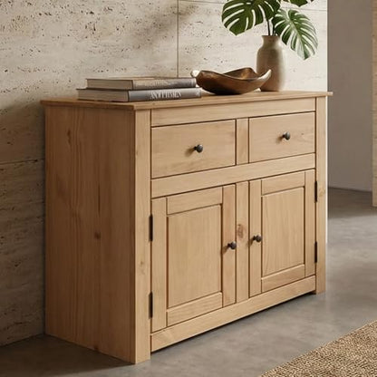 Solid Wood Sideboard Buffet Cabinet with 2 Drawers and 2 Doors, view 2