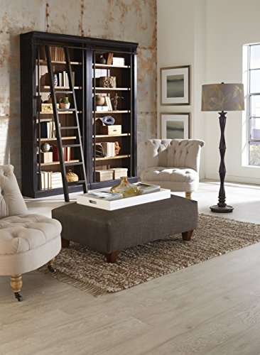 Fully Assembled Aged Ebony Toulouse 6 Shelves Bookcase