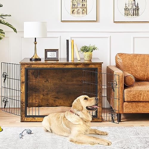 Yaheetech 40in Wooden Dog Crate Furniture w/Cushion for Medium/Large Dogs, view 3