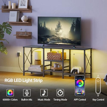 TV Stand with LED Lights for 55 Inch TV, view 5