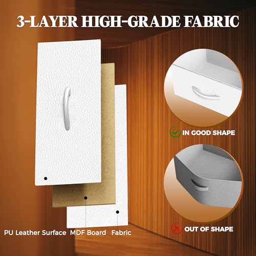 63 Inch Dresser for Bedroom, Long Dresser with 10 Fabric Drawers, view 7