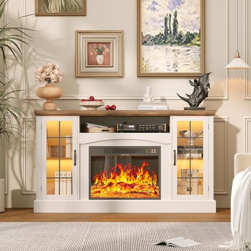 2-in-1 Multifunctional Fireplace TV Stand with 23" Removable Electric Fireplace, view 5