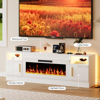 Fireplace TV Stand with 40’’ Electric Fireplace, view 5