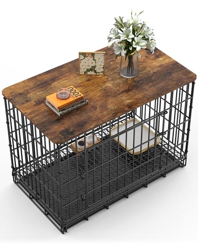 Dog Crate Topper for 36'' Dog Cage, Dog Kennel Topper Wood Countertop, view 2