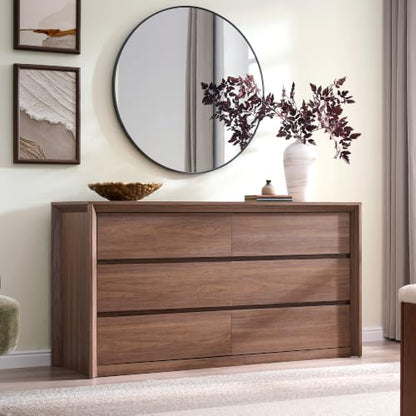60 Inch 6 Drawer Dresser for Bedroom, 20" Depth for More Storage, view 2