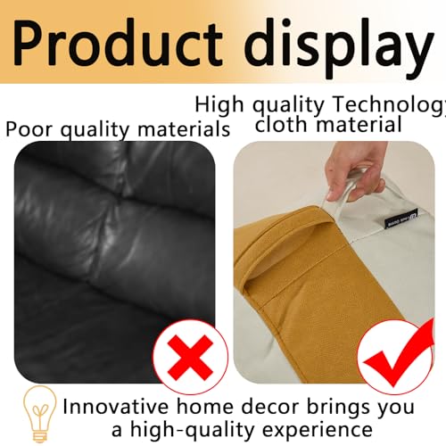 Unstuffed Moroccan Pouf Ottoman Foot Rest Cover Waterproof Pu Leather Small Ottoman with Storage Multifunctional Folding Pouf Cover for Living Room, Bedroom or Balcony ONLY Cover