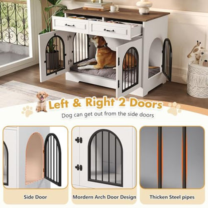 43.3" Dog Crate Furniture for Medium Large Dogs, view 6