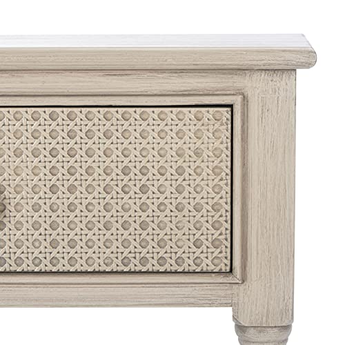 Safavieh Home Collection Haines Greige 2-Drawer Bottom Shelf Console Table