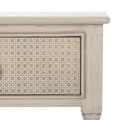 Safavieh Home Collection Haines Greige 2-Drawer Bottom Shelf Console Table
