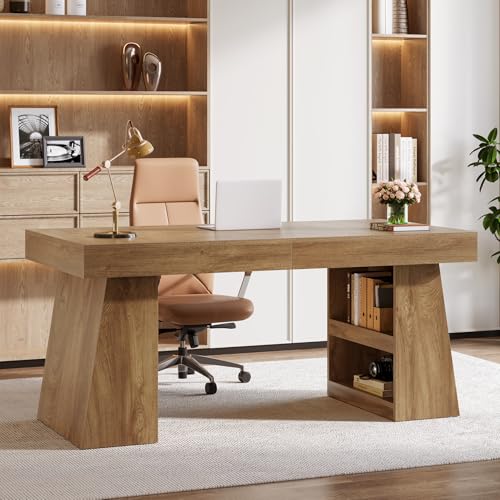 55-Inch Executive Desk with Drawer, view 2
