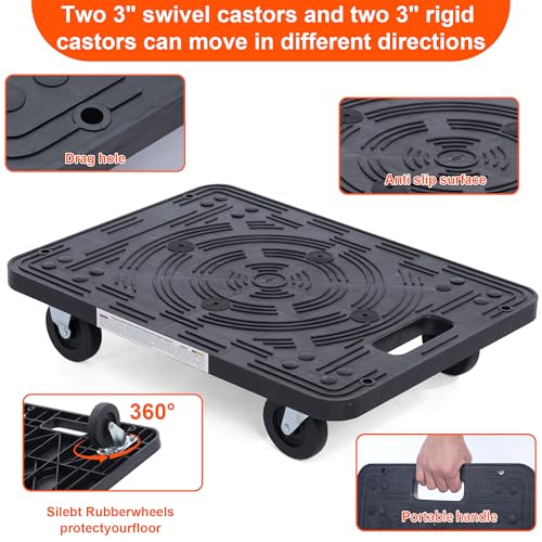 80854 Furniture Movers Dolly With Wheels - 200 lb. Capacity