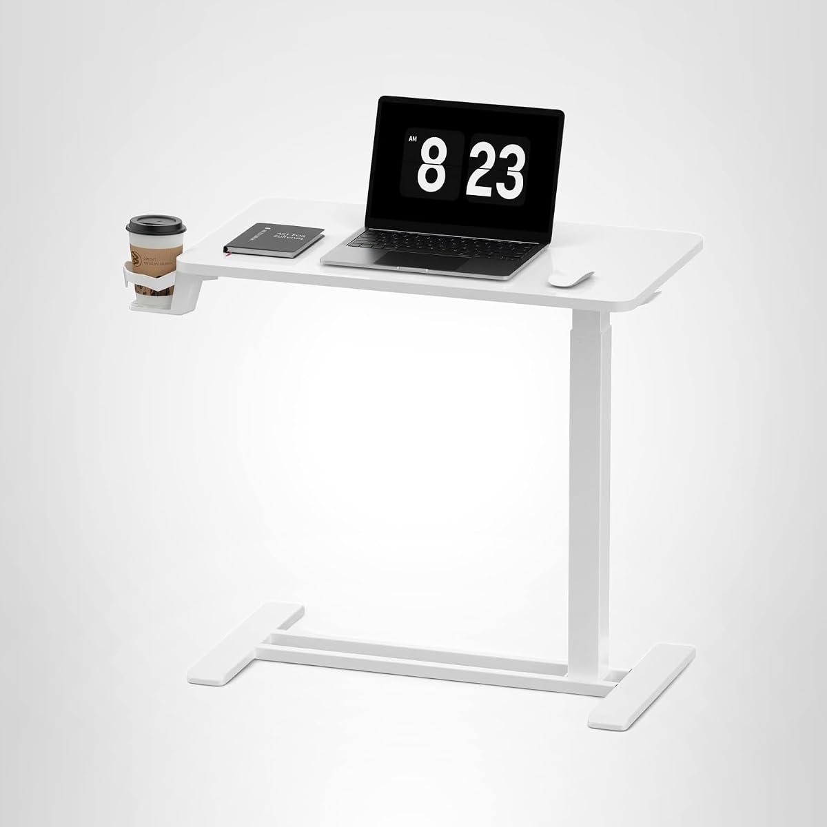 FLEXISPOT H7 28" Pneumatic Height-Adjustable Overbed Table with Wheels