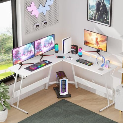 L Shaped 51 Inch Gaming Desk, Corner Computer Desk, PC Gaming Desk, view 4