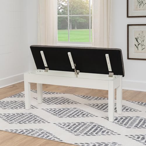 Powell Furniture Jane Storage, Antique White Dining Bench