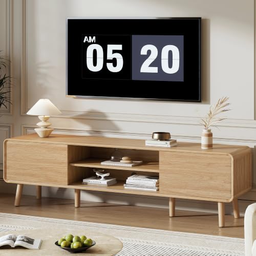 70" Mid Century Modern TV Stand for Tvs up to 80", view 2