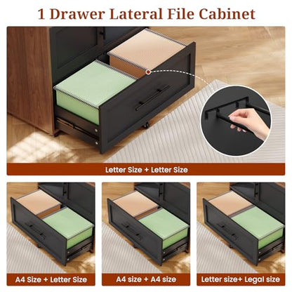 63" Executive Desk with Mobile File Cabinet, Large Office Desk with Drawer, view 6