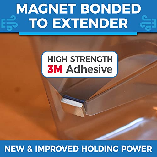 Under Furniture Magnetic Vent Extender, 1.0mm Thick Premium Material, Fits Floor Registers 10" and 12" Wide, Adjusts From 17" to 33" Long
