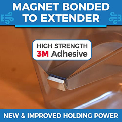 Under Furniture Magnetic Vent Extender, 1.0mm Thick Premium Material, Fits Floor Registers 10" and 12" Wide, Adjusts From 17" to 33" Long