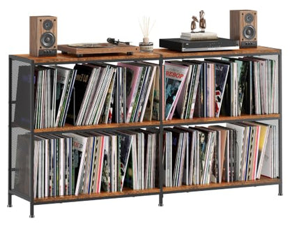 59.2" Record Player Stand with Vinyl Record Storage, Hold 700+ Records, view 2