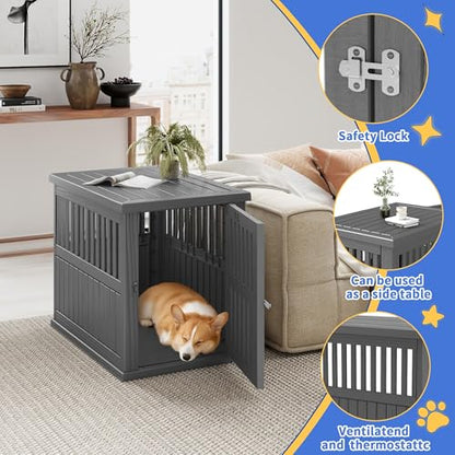 Dog Crate Furniture Lockable Dog Kennel Indoor Dog Crate Heavy Duty Decorative, view 4
