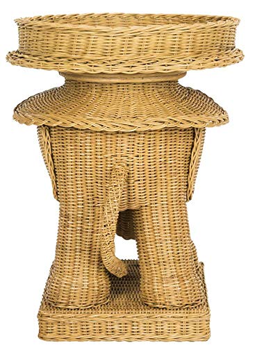SAFAVIEH Home Collection – Balford Rattan Storage Accent Table with Tray, Fully Assembled, Natural Modern Side Table for Living Room (SEA7038A)