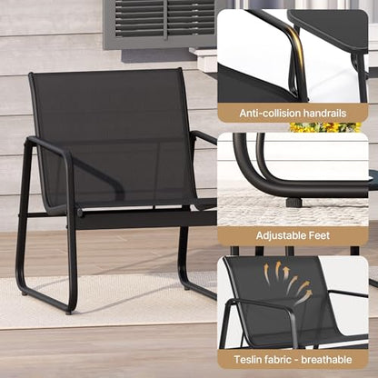 Patio Chair Set of 2, Patio Bistro Set, Outdoor Patio Furniture Set, view 4