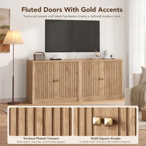 94.5" Sideboard Buffet Cabinets Set of 3 with Storage, view 7