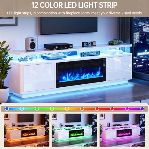 70" Fireplace TV Stand for TVs up to 80", view 5