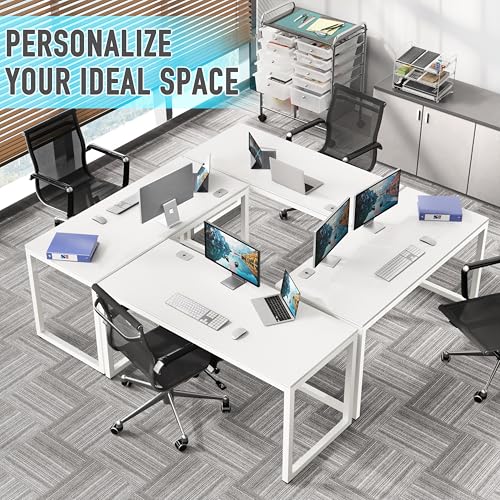 48-Inch Commercial-Grade Office Computer Desk, White