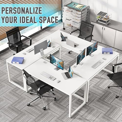48-Inch Commercial-Grade Office Computer Desk, White