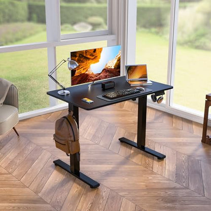 Standing Desk Height Adjustable Small Electric Stand Up Desks [35 x 20 Inch] - Ergonomic Sit Stand Desk Rising Desks for Home Office Computer Desk Stand Desk Workstation