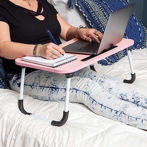 Lap Desk Laptop Stand, Bed Tray, Folding Legs, Couch Table, Portable, MDF, view 5