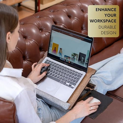 Lap Desk for Laptop, Laptop Tray with Cushion, Portable Lap Desk for Lap, view 4