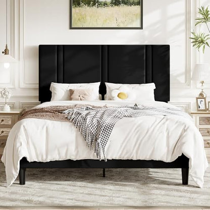 Queen Wood Bed Frame with Adjustable Head, view 2
