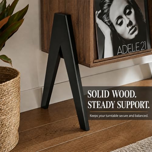Record Player Stand with Vinyl Storage Cabinet, view 3