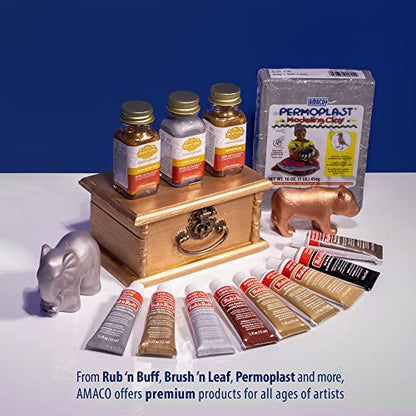 Rub n Buff Wax Metallic Finish - Rub n Buff European Gold 15ml Tube - Versatile Gilding Wax for Finishing Furniture Antiquing and Restoration - Rub and Buff Colors Single Tube