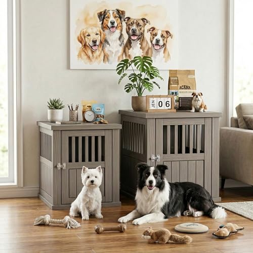 43 Inch Large Dog Crate Furniture, Indoor Dog Kennel, Puppy Pet House, view 7