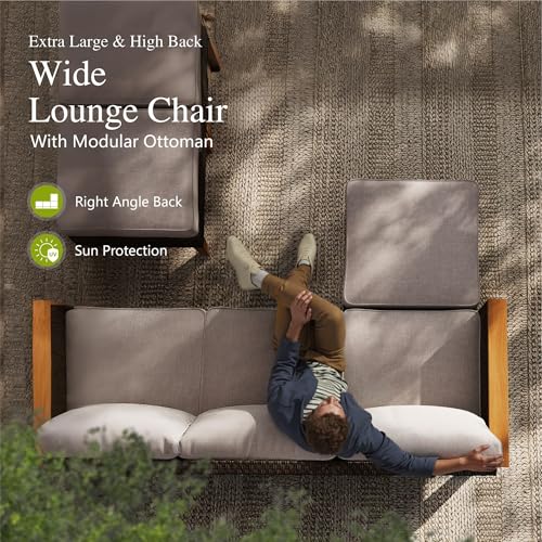 Wicker Patio Furniture Set, Outdoor Rattan Sectional Sofa 7 Piece Patio Conversation Set with 2 x Corner Sofa, 2 x Single Chairs, 1 x Armless Couch, 2 x Ottoman for Deck, Backyard