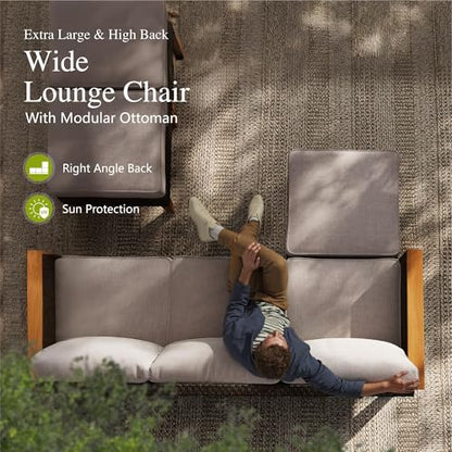 Wicker Patio Furniture Set, Outdoor Rattan Sectional Sofa 7 Piece Patio Conversation Set with 2 x Corner Sofa, 2 x Single Chairs, 1 x Armless Couch, 2 x Ottoman for Deck, Backyard
