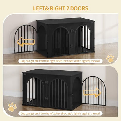 39.4 in Dog Crate Furniture,Dog Kennel Indoor for Medium/Large Dog, view 7
