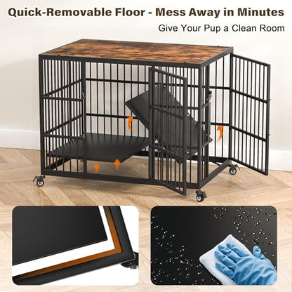 42 Inch Heavy Duty Dog Crate Furniture for Large and Medium Dogs, view 4
