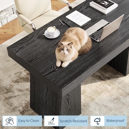 Executive Desk with Drawers, 55'' Home Office Desk, view 7